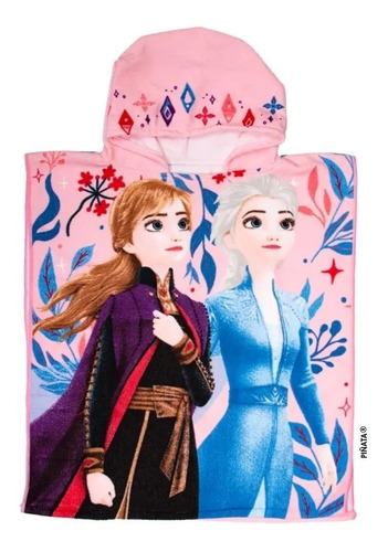 Poncho Toalla Capucha Microfibra Piñata Disney Frozen