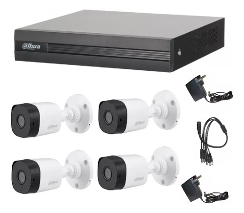 Kit Seguridad Dvr Xvr Dahua 4 Camaras 2mpx Fuentes Splitter