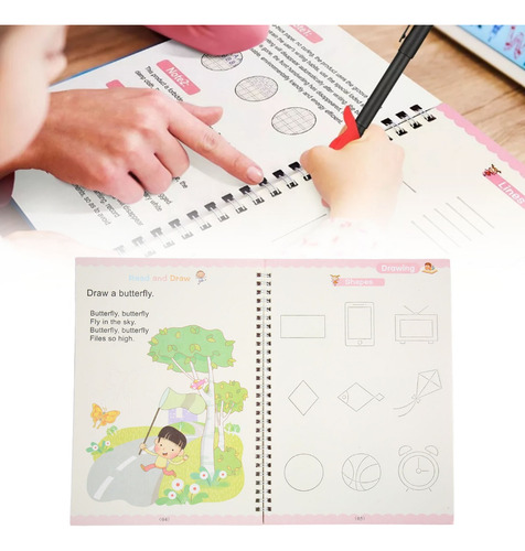 Cuadernos De Caligrafía Reutilizables Kit 4pcs Con Accesoris