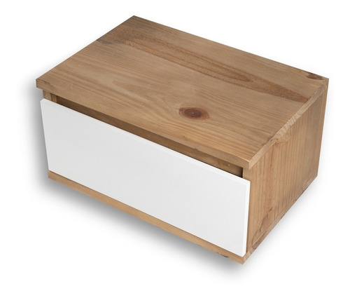 Set X 2 Mesa Mesita Luz Flotante Con Cajon Corredera
