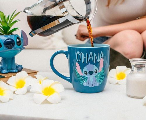 Taza Cerámica Lilo & Stitch Ohana, 18 Oz, Tropical