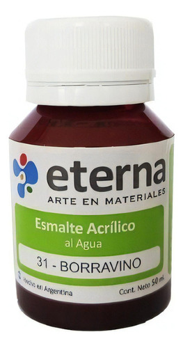 Esmalte Acrilico Al Agua Eterna X 37ml Color del óleo 31 BORRAVINO