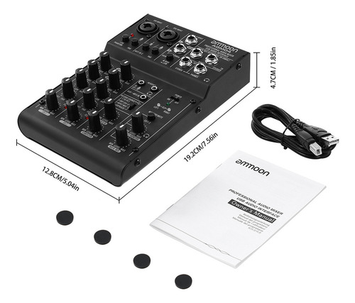 Mezclador Audio Digital Ammoon, Miniconsola Mezclas