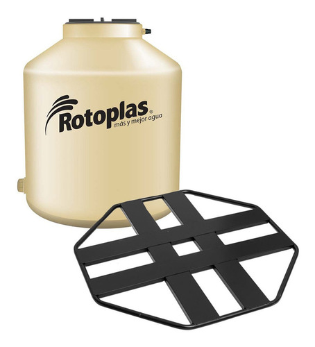 Rotoplas Tanque Agua 600 Lts Tricapa Completo Base Rotoplas