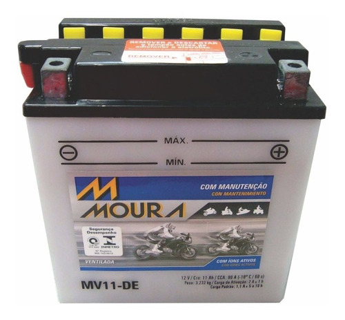 Bateria Intruder 250 Virago 250 Gs500 Moura Mv11-de /yb10la2