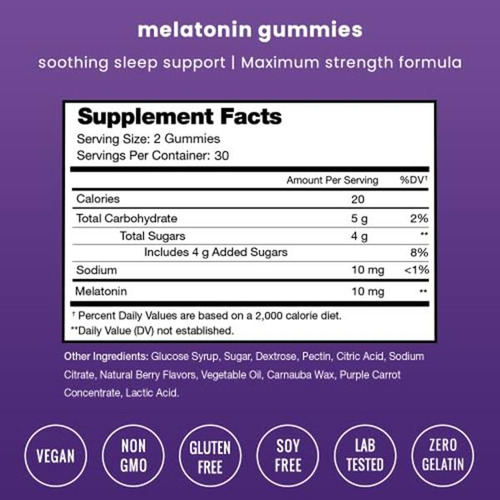 Nutrachamps Gomitas Melatonina 60 Unidades Sabor Fresa