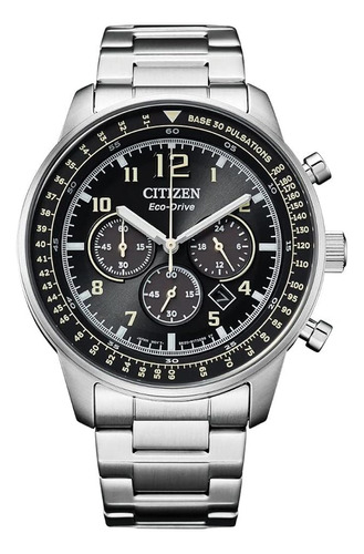 Reloj Citizen Chronograph Eco-drive Esfera Negra Para Hombre