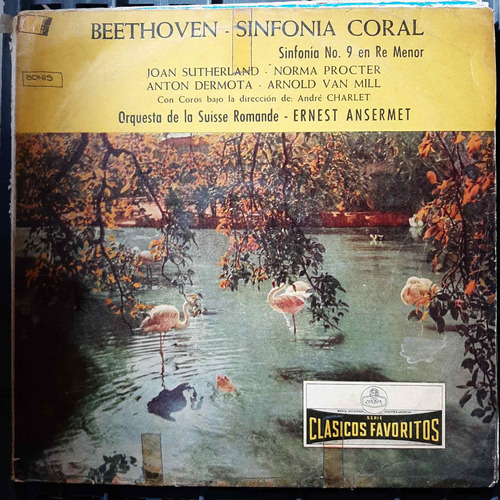 Vinilo Ansermet Orq Suisse Romande Beethoven Sinfonia 9 Cl2