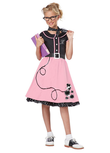 Disfraz Para Mujer Chica Años 50's Rosa Talla Xl Halloween 