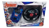 Comprar Avengers Auto Radio Control Con Volante 2 Funciones Ditoys Color Azul Personaje Capitán América