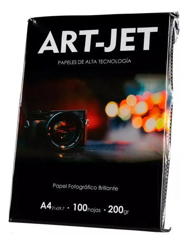 Papel Glossy Foto Fotográfico Art-jet  A4 200gr X 100 Hojas