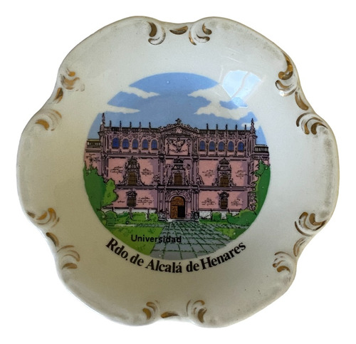 Plato Decorativo De Porcelana Español De Alcalá De Henares