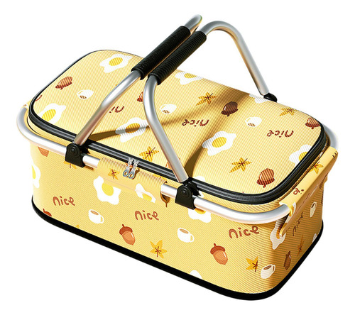 Cesta De Picnic, Bolsa De Comestibles Multiusos Con Asa,