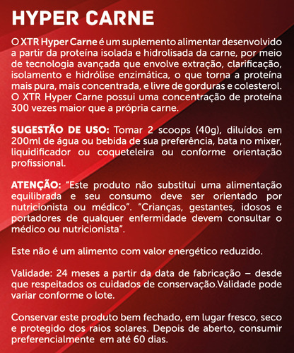 Suplemento De Proteína Da Carne Xtr 900g