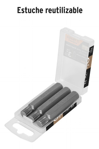 Estuche Con 3 Puntas Bristol M12 Largo 3 , Truper Expert