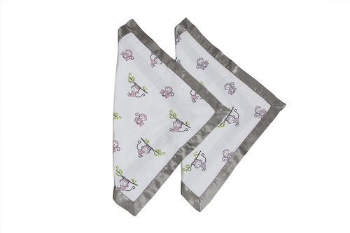 Bacati Happy Monkeys Muslin - Mantas De Seguridad  2 Unidade