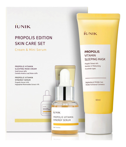 Iunik Propolis Edition - Set De Cuidado De La Piel (mscara P