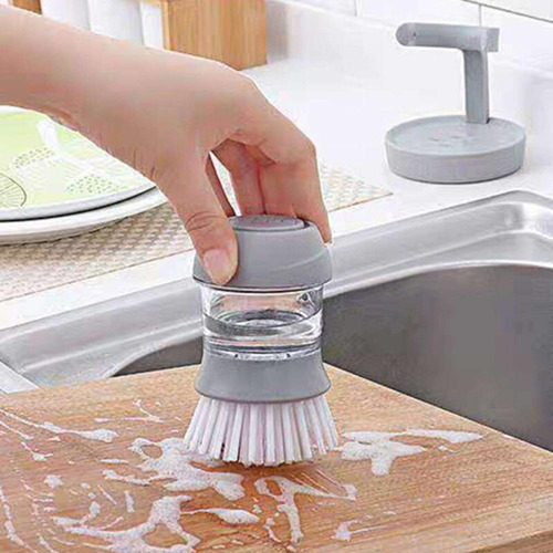 Cepillo Lava Trastes con Depósito y Soporte Limpieza Cocina