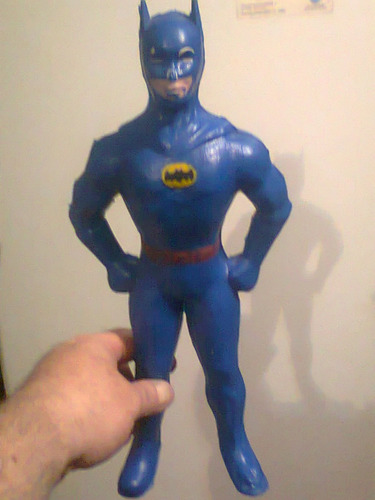 Antiguo Muñeco Batman Plastico Khanis A West Biz Retro Kxz