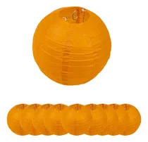 Comprar Valo Concept Pack 10 Lámparas Pantallas Chinas De Papel 20cm Estructura Naranja