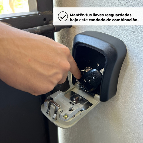 Caja Candado Para Llaves Resistente Golpes Y Agua Color Negro