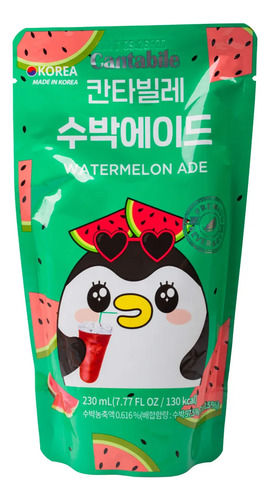 Te Helado Cantabile Sabor Sandia 230ml Bebida Coreana