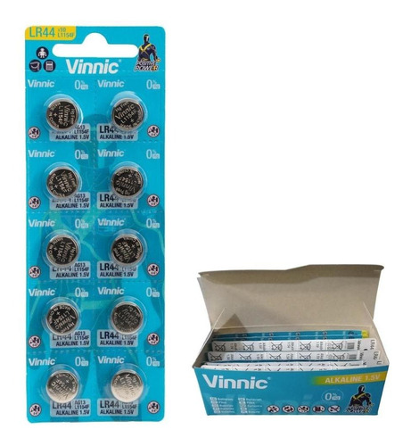 Vinnic VLR44 100 unidades pila boton 11x5mm