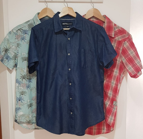 Lote De 3 Camisas De Hombre M/corta Impecables