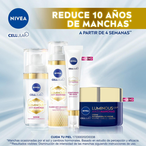 Imagen 7 de 10 de Nivea Cellular Contorno De Ojos Anti-ojeras Luminous 630, 15