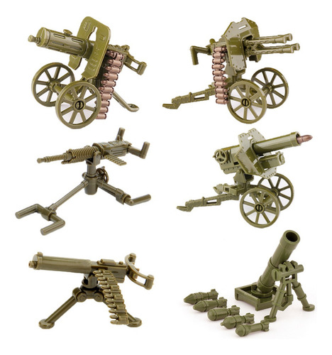 Ametralladora Pesada De Bloques Compatible Con Lego Soldado