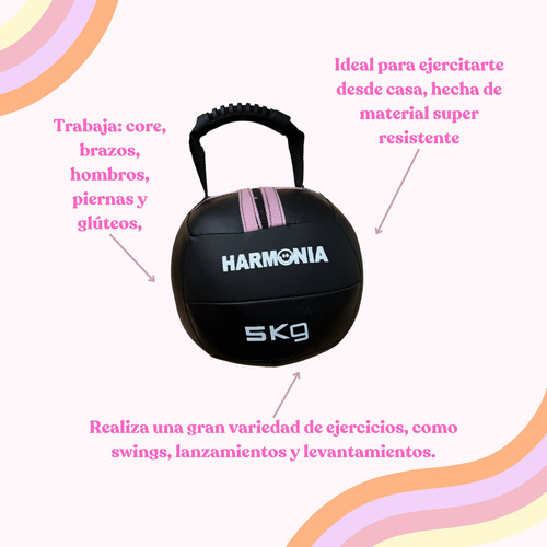 Fitbell - Funcional - Balón Medicinal - 8kg Rosa Claro