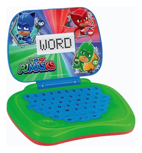 Laptop Infantil Pj Masks Bilíngue Verde/azul Candide 1733