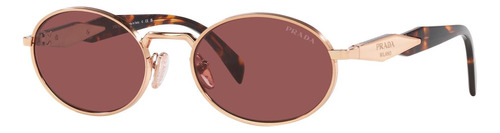 Prada Spr 65zs Svf-08s Oval Shape Pink Gold Dark Violet