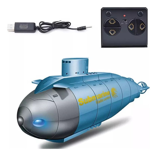 Barco Elétrico Mini Rc 2.4 G Com Controle Remoto Submarine T