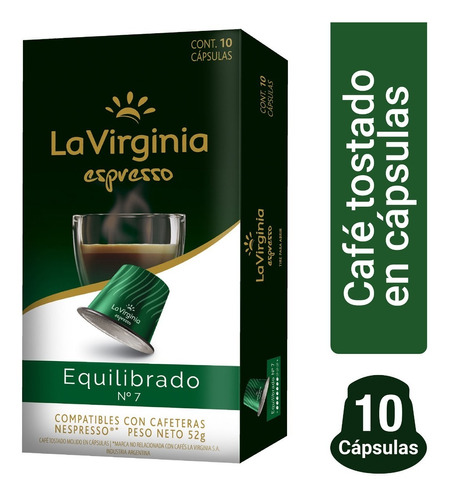 La Virginia Cafe En Capsulas Espresso Equilibrado N7 10 Cap