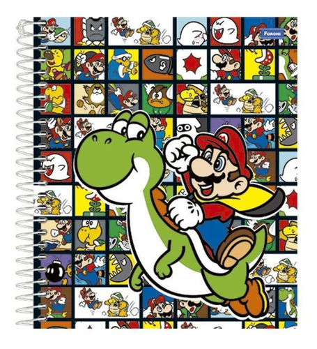 Cuaderno Book Super Mario 120 Hojas 7mm. Diseño Aleatorio Fo