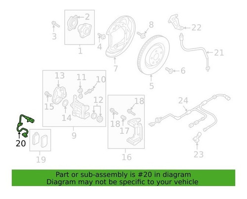 Imagen 5 de 8 de Sensor Desgaste Balata Trasero Der Audi A4 A5 Q7 Q8 17-20@