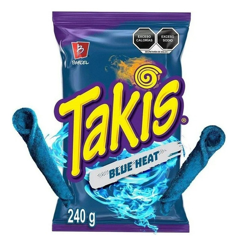 3 Pzas Botana Barcel Takis Blue Heat 240 G