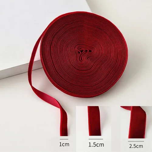 3pcs Cinta De Terciopel Para Adornos De Árbol De Navidad