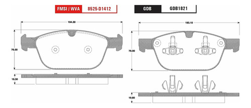 Balatas Bajos Metales Delanteras Trw Xc60 L6 3.2l 2010-2011