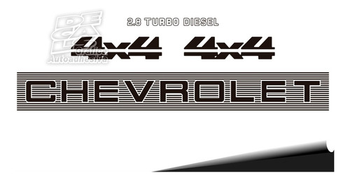 Calcos Chevrolet Luv 1994 - 1996 Kit Portón Y Laterales 4x4