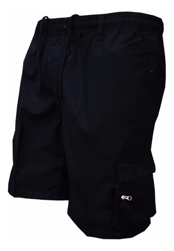 Pantalones Cortos Elásticos De Corte Ajustado Con Trinchera