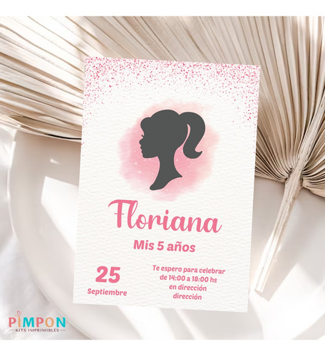 Kit Imprimible Silueta Barbie - Personalizado