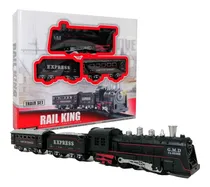 Comprar Tren A Pila Clasico Con Luces Locomotora + 2 Vagones 68 Cm 