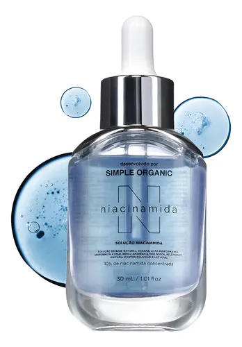 Simple Organic - Solução Niacinamida Momento de aplicação Dia/Noite Tipo de pele Todo tipo de pele