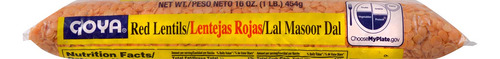 Goya Lentejas Rojas Secas 454g (24 Pzas)