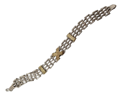Pulsera Plata Y Oro Panther C/cruz Picasso (p233)