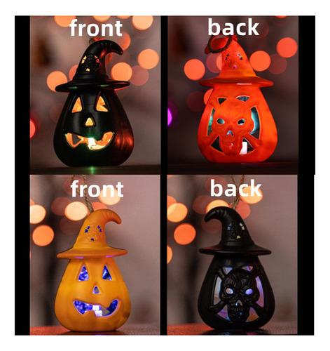 Ay 4 Piezas Luces Led De Calabaza Para Halloween
