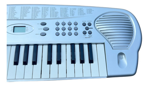Teclado Musical Ringway K15 37 Teclas Chicas 10 Canciones Plateado