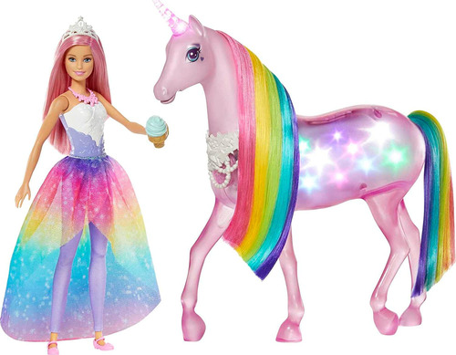 Unicornio Con Luces Mágicas De Dreamtopia Con Melena Arcoíri